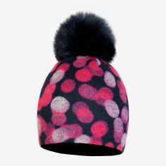 Акция на Дитяча зимова шапка-біні в'язана з помпоном для дівчинки Broel Joana ZB13643R1BRO-007 45 см Рожева от Rozetka