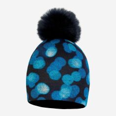 Акція на Дитяча зимова шапка-біні в'язана з помпоном для дівчинки Broel Joana ZB13643R2BRO-015 45 см Темно-синя від Rozetka