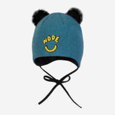 Акция на Дитяча зимова шапка в'язана на зав'язках з вушками для хлопчика Broel Joe ZB13641K9BRO-014 45 см Синя от Rozetka