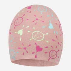 Акция на Дитяча демісезонна шапка-біні для дівчинки Broel BONNI WB2364314BRG-007 46 Пудрово-рожева от Rozetka