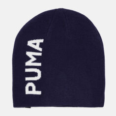 Акція на Шапка Puma Ess Classic Cuffless Beanie 02343302 One size Синя від Rozetka
