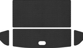 Акція на Комплект автокилимків EVAtech в багажник авто Hyundai Tucson (Squib VL+VR) 2015-2021 3 покоління SUV EU 4 шт Black від Rozetka
