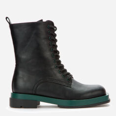 Акция на Жіночі зимові черевики високі Keddo 818150/01-06E 41 26 см Чорні із зеленим от Rozetka