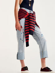 Акція на Джинси Regular Fit жіночі Pull & Bear XAZ133980ILGB 38 Блакитні з різнокольоровим від Rozetka