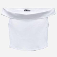 Акція на Топ жіночий Zara XAZ281471PNBP M Білий від Rozetka
