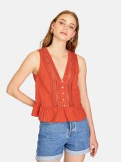 Акція на Топ жіночий Stradivarius XAZ232056PMFZ M Цегляний від Rozetka