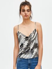 Акція на Топ жіночий Pull & Bear XAZ240898CPYK S Сірий з білим та чорним від Rozetka