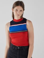 Акція на Топ жіночий Bershka XAZ282040VMCL S Червоний у смужку від Rozetka