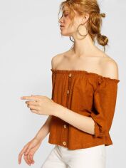 Акція на Топ жіночий Stradivarius XAZ283795BDTU S Коричневий від Rozetka