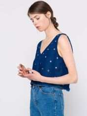Акція на Топ жіночий Pull & Bear XAZ234240IJLI M Темно-синій від Rozetka
