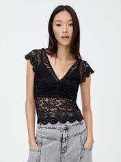 Акція на Топ жіночий Pull & Bear XAZ260659GYWV S Чорний від Rozetka