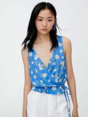 Акція на Топ жіночий Pull & Bear XAZ278970CUPS M Синій з різнокольоровим від Rozetka