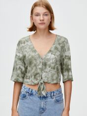 Акція на Топ жіночий Pull & Bear XAZ295462GRZT L Зелений з білим від Rozetka