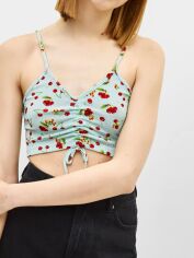 Акція на Топ жіночий Bershka XAZ232706FTNX M Блакитний від Rozetka
