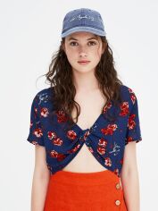 Акція на Топ жіночий Pull & Bear XAZ192887VRLH L Синій з різнокольоровим від Rozetka