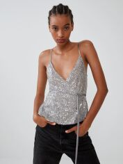 Акція на Топ жіночий Zara XAZ230677GYZY S Сріблястий від Rozetka