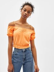 Акція на Топ жіночий Bershka XAZ232431KDTR M Персиковий від Rozetka