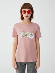 Акція на Футболка Pull & Bear XAZ241061CJSX L Блідо-рожева від Rozetka