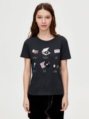 Акція на Футболка Pull & Bear XAZ278598YGCX XS Темно-сіра від Rozetka