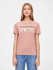 Акція на Футболка Pull & Bear XAZ278445QMNT S Блідо-рожева від Rozetka