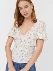 Акція на Блузка жіноча Stradivarius XAZ284336RUAW S Молочна від Rozetka