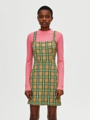 Акція на Сарафан жіночий Pull & Bear XAZ240770GFGP M Бежевий з чорним і зеленим від Rozetka