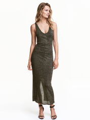 Акція на Плаття довге осіннє жіноче H&M 0434952-4 M Золотисте від Rozetka