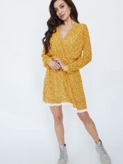 Акція на Сукня коротка осіння жіноча Miledi Фієста 101347 48 Жовта від Rozetka