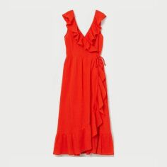 Акция на Плаття H&M 0825781005 40 (170/92А) Червоне з жовтогарячим от Rozetka