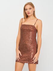 Акція на Сукня коротка жіноча Stradivarius XAZ283969OHXV S Коричнева від Rozetka
