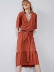 Акція на Плаття міді літнє жіноче Zara XAZ245142JHWI M Цегляне від Rozetka