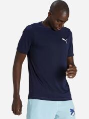 Акція на Спортивна футболка чоловіча Puma ACTIVE Small Logo Tee 58672506 L Темно-синя від Rozetka