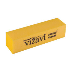Акция на Баф для нігтів Vizavi Professional VNB-03 240/240 гритів, жовтий от Eva