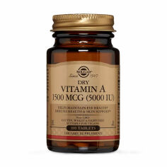 Акція на Дієтична добавка вітаміни в таблетках Solgar Vitamin A 1500 мкг, 100 шт від Eva