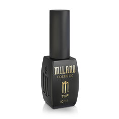 Акция на Топ для гель-лаку Milano Cosmetic No Sticky Top без липкого шару, з блискітками 01, 10 мл от Eva