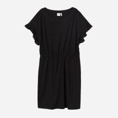 Акція на Сукня-футболка коротка жіноча H&M 0776885 S Чорна від Rozetka