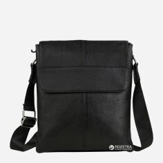 Акция на Чоловіча шкіряна сумка-планшет TIDING BAG A25-064A Чорна от Rozetka