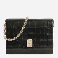 Акція на Сумка кросбоді жіноча шкіряна Furla 1927 Mini Crossbody 18 1048407 Чорна від Rozetka