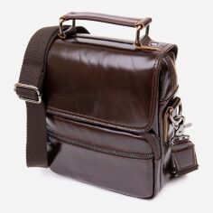 Акция на Чоловіча сумка шкіряна Vintage Коричнева (leather-20412) от Rozetka