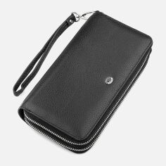 Акція на Портмоне ST Leather Accessories 18451 Чорне від Rozetka