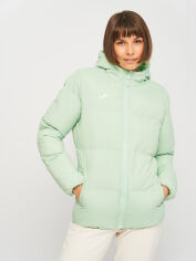 Акция на Куртка демісезонна коротка з капюшоном жіноча Joma Lion 500501.430 S Зелена от Rozetka