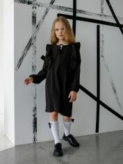 Акція на Дитяча сукня для дівчинки Tair kids kids 8072 122 см Чорна від Rozetka