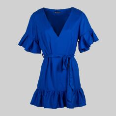 Акція на Сукня коротка літня жіноча Boohoo PZZ84182-106 14 Синя від Rozetka