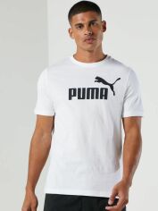 Акція на Футболка Puma Ess Logo Tee 58666602 XL Puma White від Rozetka
