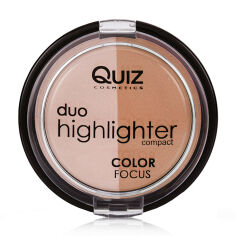 Акція на Подвійний хайлайтер для обличчя Quiz Cosmetics Color Focus Duo Highlighter тон 30, 12 г від Eva