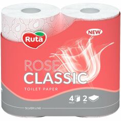 Акція на Бумага туалетная Ruta Classic Rose 2 слоя 4шт від MOYO