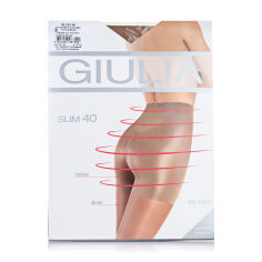 Акція на Моделювальні колготки жіночі Giulia Slim з підтягувальними шортиками, 40 DEN, Diano, розмір 5 від Eva