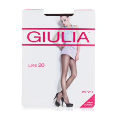 Акция на Колготки жіночі Giulia Like класичні, з шортиками, 20 DEN, Cappuccino, розмір 5 от Eva