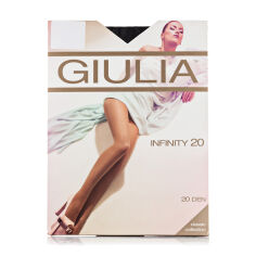 Акція на Колготки жіночі Giulia Infinity класичні, без шортиків, 20 DEN, Nero, розмір 2 від Eva