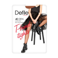 Акція на Колготки жіночі Defile сomfort T-Band Tights класичні, без шортиків, 40 DEN, чорні, розмір 5 від Eva